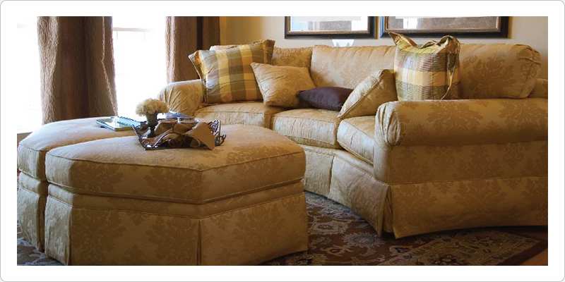 Fancy couch with ottoman